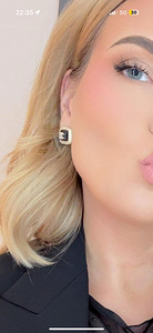 Chanel black square CC earrings (5 foto / 5)