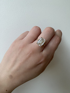 Новое золотое кольцо с бриллиантом 6.91 ct. (2 фото из 7)