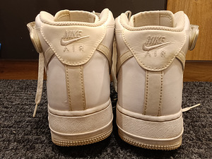 Nike Air Force 1 mid white tossud (3 foto / 4)