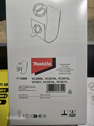 Makita ja Käercher tolmuimeja kotid