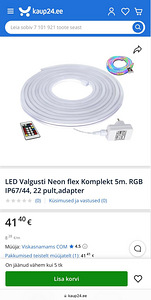 LED-VALGUSTUS NEON FLEX KOMPLEKT 5M. RGB 1P67/44, 2 (4 foto / 4)