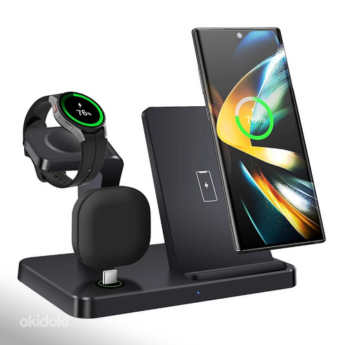 3in1 Fast Wireless Charger Station Dock For Samsung,Apple