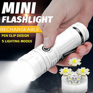 3 LED USB laetav LED taskulamp USB-pordiga. (3 foto / 10)