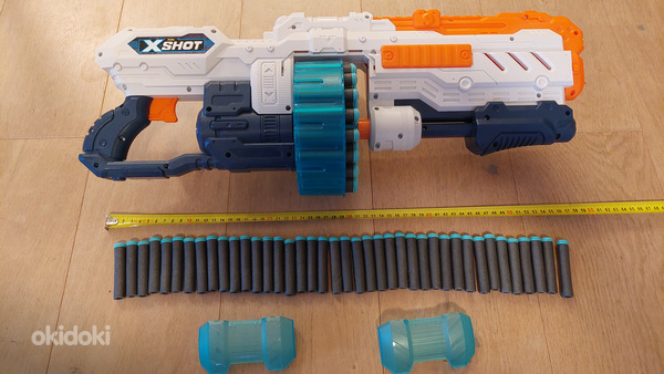 Nerf mängurelv Zuru X-Shot pöörleva trummeliga,kaasa 80 kuul