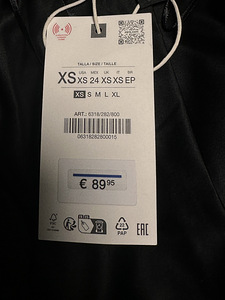 Zara fur coat xs black (5 foto / 5)
