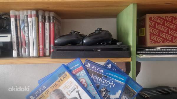 PS4 Slim 500GB + 4 mängu