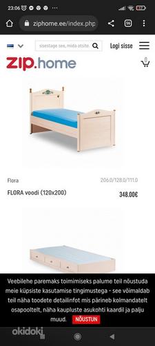 Voodi Flora 200x100 + voodikast(90*190)+ turvaäär (foto #2)