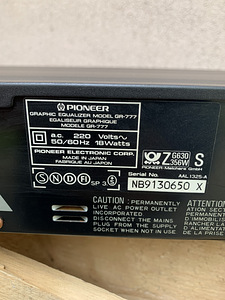 Pioneer graphic equalizer GR-777 (3 foto / 6)