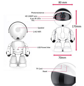 Nutikas mootoriga roboti IP kaamera, 1080p, WiFi, P2P, PTZ (7 foto / 9)