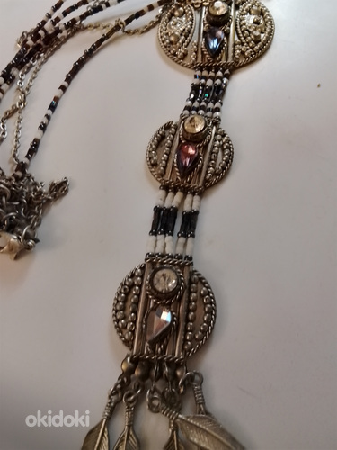 Meksikolainen kaulakoru kristalli lasi helmillä