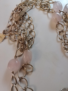 Snö kaula koru ruusu kvartsi jalokivillä (3 valokuva sivusta 4)