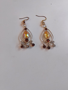 Kristalli lasi helmi korvakorut vintage (3 valokuva sivusta 3)