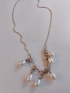 Makean veden helmet hopea ketju (1 valokuva sivusta 3)