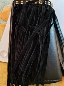 Rodiier Paris musta nahka lompakko mokka nauhat (1 valokuva sivusta 4)