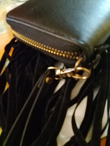 Rodiier Paris musta nahka lompakko mokka nauhat (4 valokuva sivusta 4)