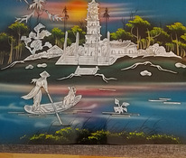 NÄKIN KENKÄ KIILTVÄ PINTAINEN MERI MAISEMA TAULU AASIA