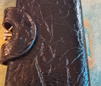 Musta nahka lompakko/käsi laukku