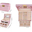 Чемоданчик для ювелирных украшений P6400 розовый цвет (фото #4)