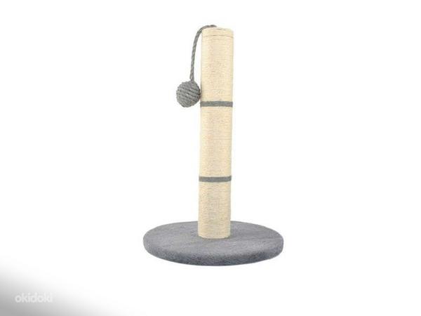 Столб - когтеточка для кота с игрушкой 45 см серый (P7932) (фото #2)