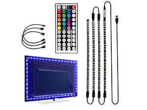 LED riba teleri valgustamiseks RGB 4x50cm (PZD4D) + pult (5 foto / 5)