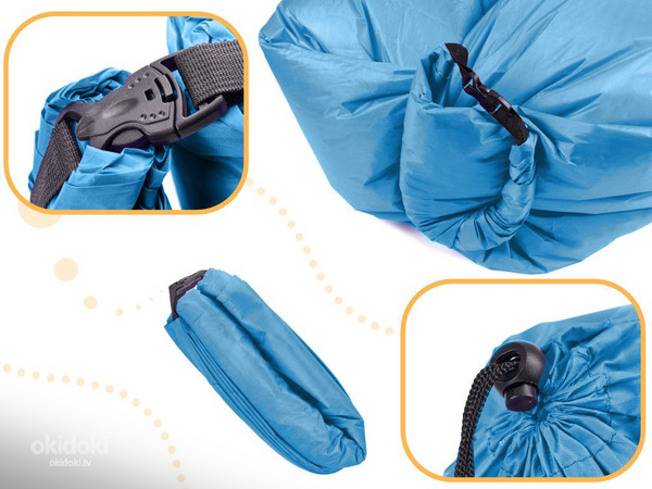 Надувной матрас - кровать Lazy Bag Sofa светло-синий 230х70 см (5 (фото #3)