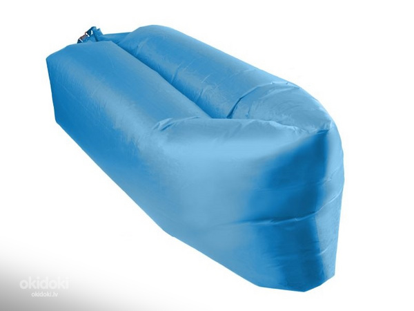 Надувной матрас - кровать Lazy Bag Sofa светло-синий 230х70 см (5 (фото #4)