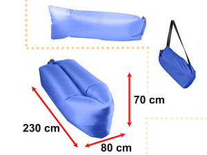 Gaisa matracis - gulta Lazy Bag Sofa tumši zils 230x70 cm (5 (2 foto no 4)