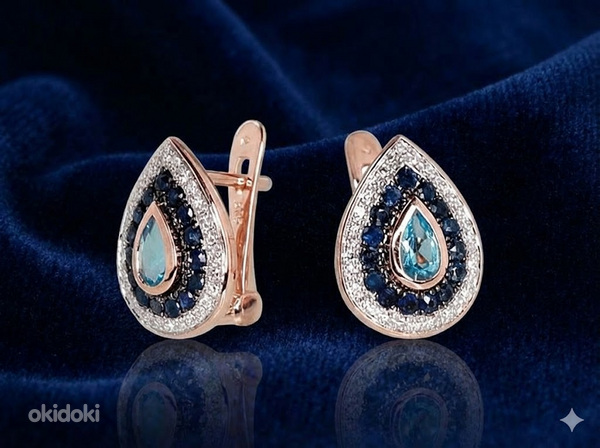 Золотые серьги с английским замком #1200792