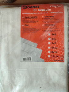 Koormakate 4x3m 175g/m² valge (1 foto / 4)