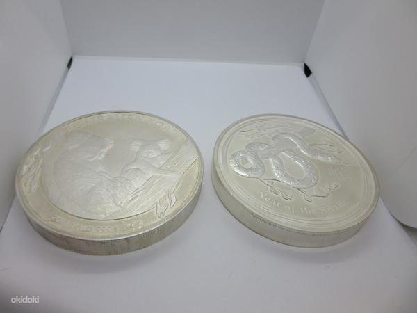 1-килограммовая серебряная монета Мао 999 пробы (фото #4)