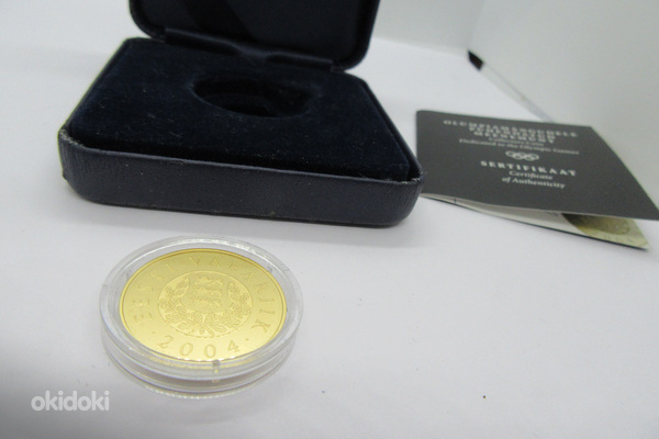 Эстонская золотая монета-"Олимпийские чемпионы"-100 крон-200 (фото #3)