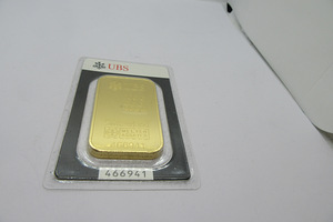 999,9 prooviga UBS kuldplaat 100-grammi (1 foto / 6)