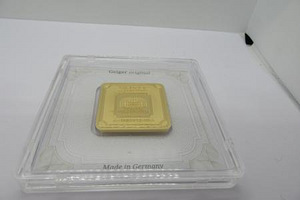999,9 prooviga kuldplaat Geiger Edelmetalle 1 OZ (1 foto / 4)
