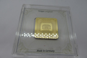 999,9 prooviga kuldplaat Geiger Edelmetalle 1 OZ (2 foto / 4)