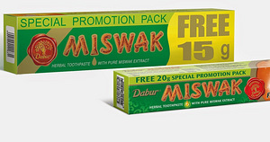 Hambapasta MISWAK, Dabur, 170g Naturaalne taimede hambapasta (3 foto / 3)