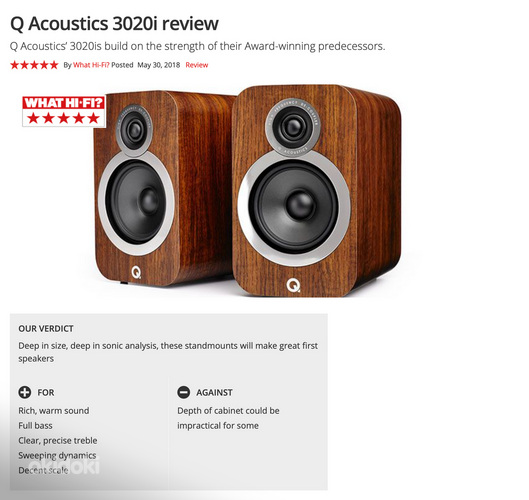 Kvaliteetsed Q Acoustics Q 3020i kõlarid (foto #1)