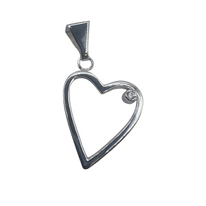 Handmade Heart shape pendant with Bismarck chain 925 Silver (8 foto / 10)
