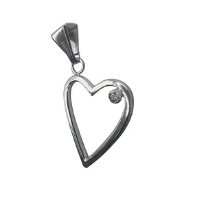 Handmade Heart shape pendant 925 Sterling Silver (4 foto / 6)