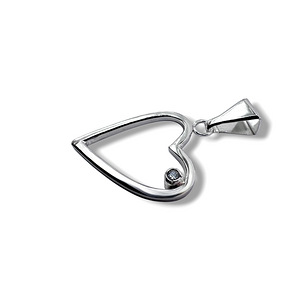 Handmade Heart shape pendant 925 Sterling Silver (2 foto / 6)