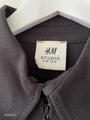H&M Studio naiste must puff-sleeved midi kleit, s.42 (foto #5)