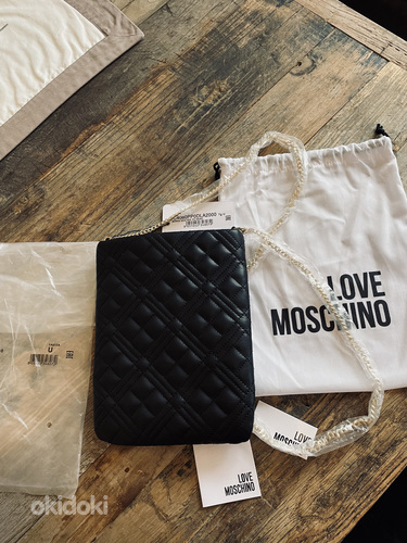 Стеганая сумка-клатч новая Love Moschino (фото #8)