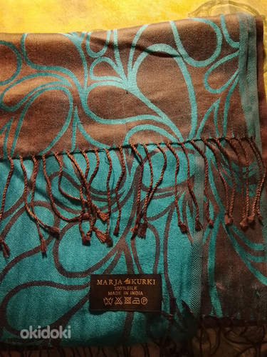 MARJA KURKI SILKKI HUIVI TURKOOSI KULTA KUVIOINEN