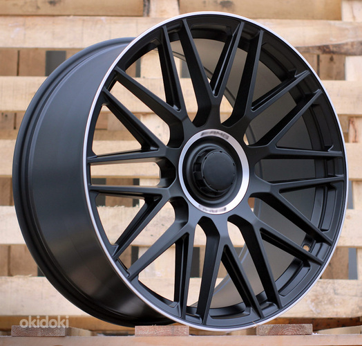 R20x8.5  5X112  ET  38  66.6  Y0207  (FBX161)  Black Half Matt+Polished Lip (BLHMPL)  For MER  (A)  (HYBRID FORGED Rear+Front)