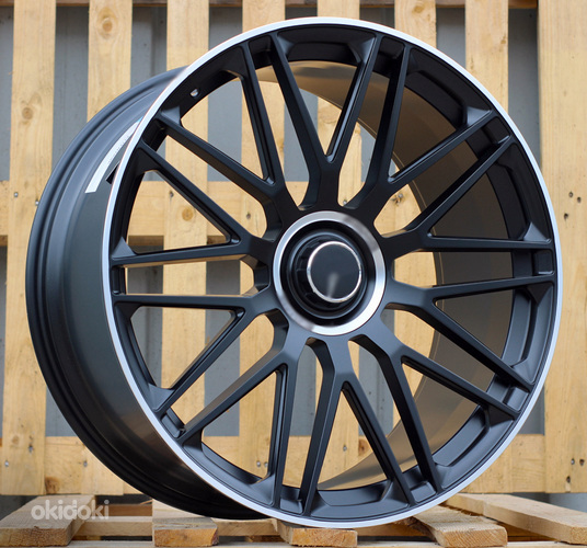 R22x11.5  5X112  ET  47  66.6  XFRGW160  (FB1050J)  Black Matt+Polished Lip (BMPL)  For MER  (K7)  (FORGED (Rear+Front))