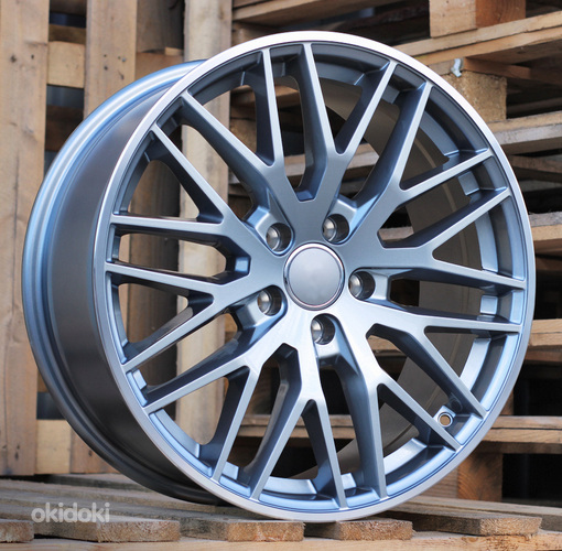 R18x8  5X112  ET  42  66.5  XFE05  Gun Metal+Polished Lip (GMPL)  For AUD  (K4)