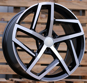 R17x7.5  5X112  ET  45  57.1  XE442  (BK5717)  Black Polished (MB)  For VW  (Z2)  ((AKC 75 Eur)) (1 foto / 1)