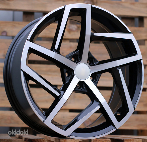 R17x7.5  5X112  ET  45  57.1  XE442  (BK5717)  Black Polished (MB)  For VW  (Z2)  ((AKC 75 Eur))