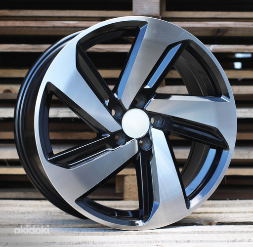 R17x7.5  5X100  ET  45  57.1  XE271  (BK5503)  Black Polished (MB)  For VW  (P)  ((AKC 65 Eur))