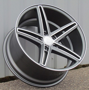 R18x8  5X112  ET  40  66.5  QC521  Grey Polished Half Matt (MGHM)  For RACIN  (K4)  (Style Vossen) (1 foto / 1)
