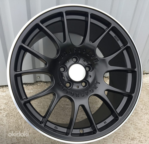 R19x8.5  5X120  ET  35  72.6  QC111  Black Half Matt+Polished Lip (BLHMPL)  For RACIN  (K4)  (REAR+FRONT BBS MOTORSPORT)